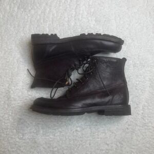 Frye men's black lace up high top boots outdoors fall 8